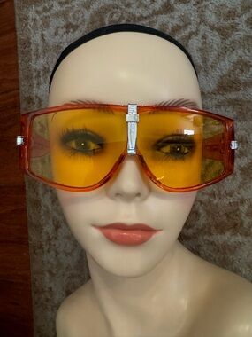 Orange lens sunglasses futuristic